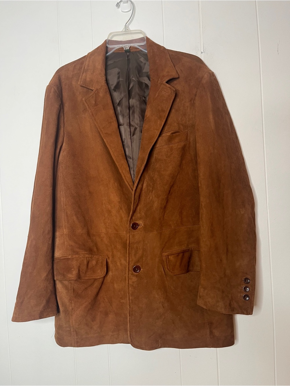 Orvis Classic Men's Brown Suede Blazer Jacket 2 Button Front Size 38
